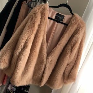 Faux fur pink jacket